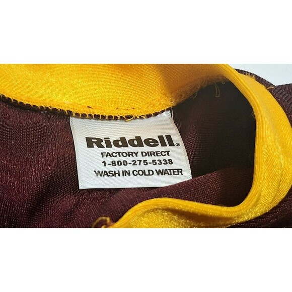 RIDDELL OFFICIAL YOUTH SIZE S GAME USED REDSKINS FOOTBALL JERSEY NO 52 - Picture 3 of 6